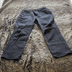 Banana Republic Black Distressed High Rise Straight Jeans 29